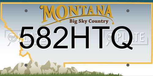 582HTQ Montana License Plate