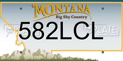 582LCL Montana License Plate