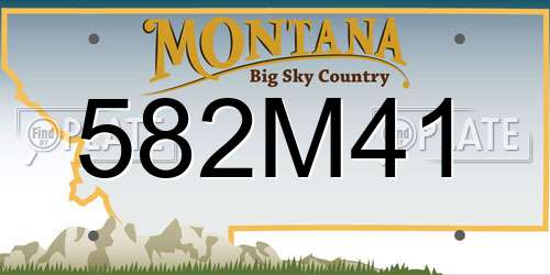 582M41 Montana License Plate