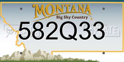 582Q33 Montana License Plate
