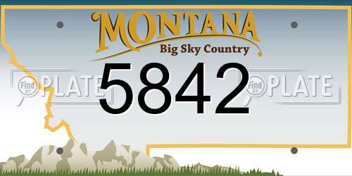 5842 Montana License Plate