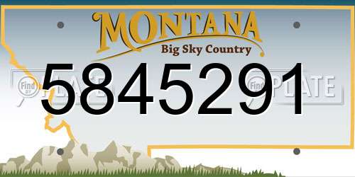 5845291 Montana License Plate