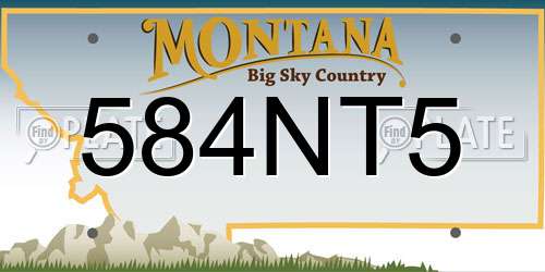 584NT5 Montana License Plate