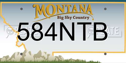 584NTB Montana License Plate