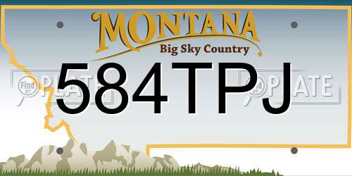 584TPJ Montana License Plate