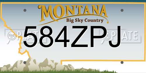 584ZPJ Montana License Plate