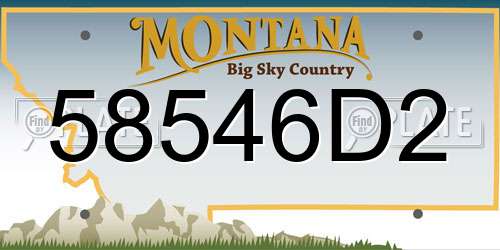 58546D2 Montana License Plate