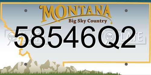 58546Q2 Montana License Plate