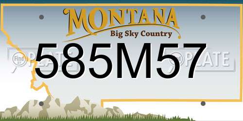 585M57 Montana License Plate