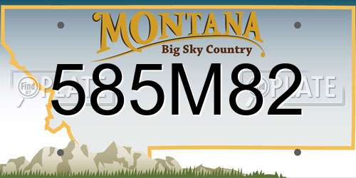 585M82 Montana License Plate