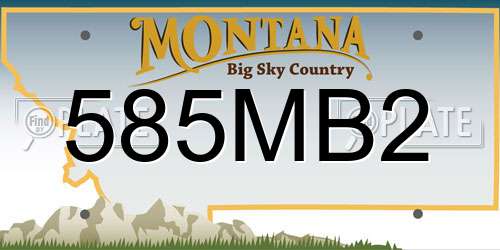 585MB2 Montana License Plate
