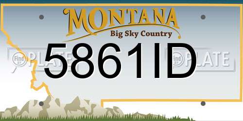 5861ID Montana License Plate