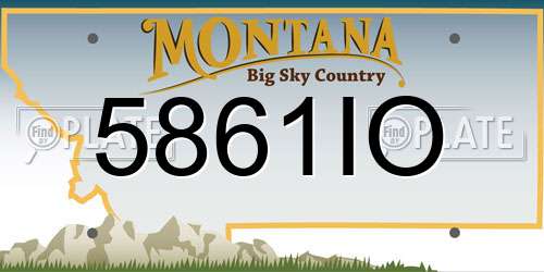 5861IO Montana License Plate