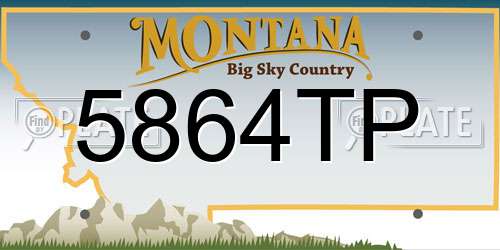 5864TP Montana License Plate