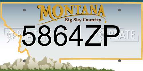 5864ZP Montana License Plate