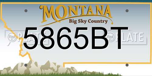 5865BT Montana License Plate
