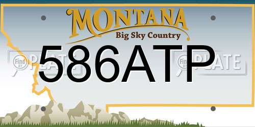 586ATP Montana License Plate