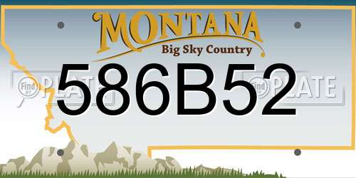 586B52 Montana License Plate