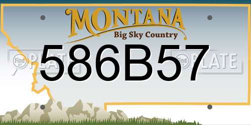 586B57 Montana License Plate