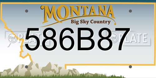 586B87 Montana License Plate