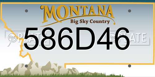 586D46 Montana License Plate