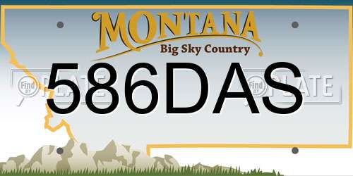 586DAS Montana License Plate