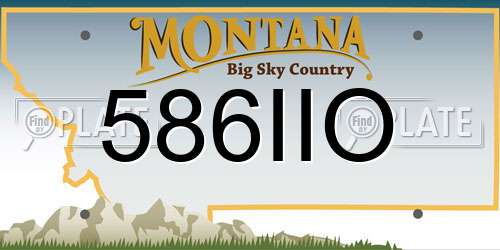 586IIO Montana License Plate