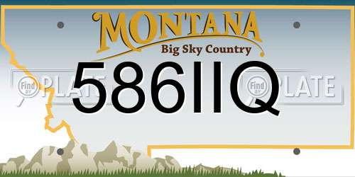 586IIQ Montana License Plate