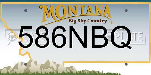 586NBQ Montana License Plate