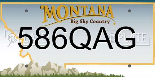 586QAG Montana License Plate