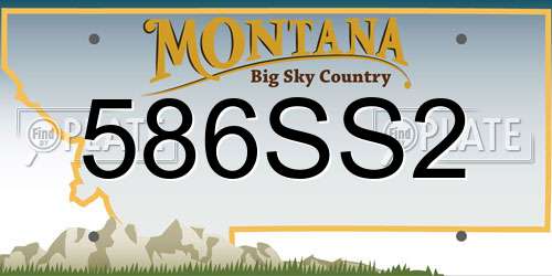 586SS2 Montana License Plate