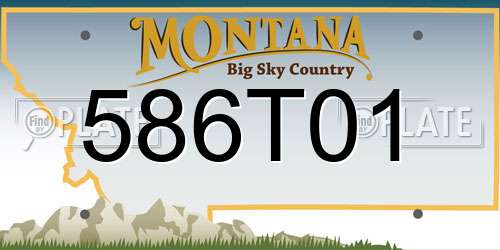 586T01 Montana License Plate