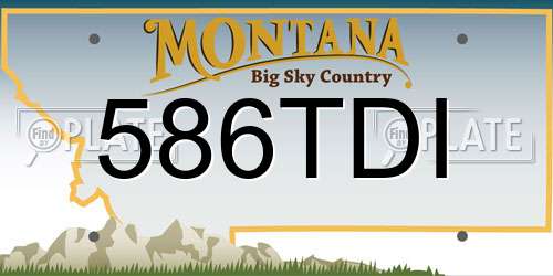 586TDI Montana License Plate