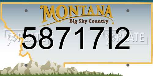 58717I2 Montana License Plate