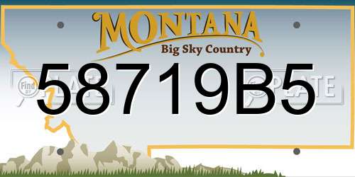 58719B5 Montana License Plate