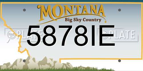 5878IE Montana License Plate