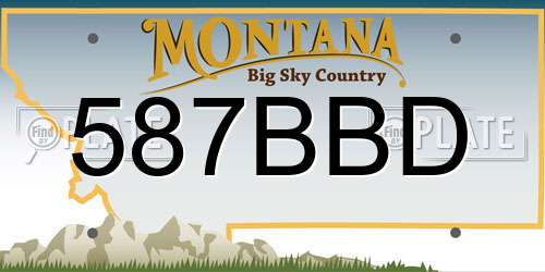 587BBD Montana License Plate