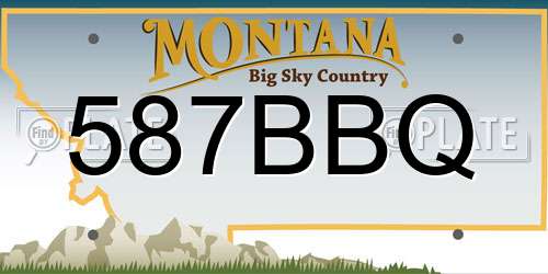 587BBQ Montana License Plate