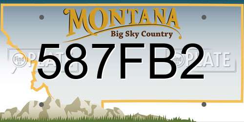 587FB2 Montana License Plate