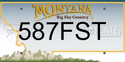 587FST Montana License Plate