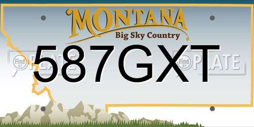 587GXT Montana License Plate