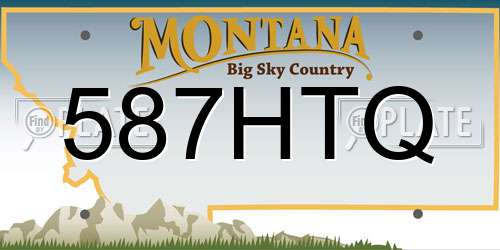 587HTQ Montana License Plate