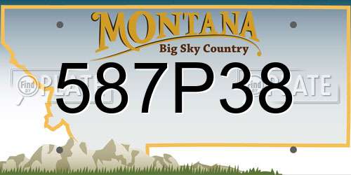 587P38 Montana License Plate
