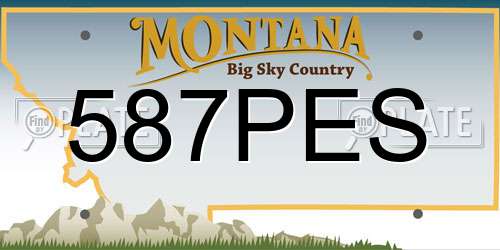 587PES Montana License Plate