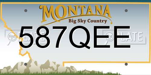 587QEE Montana License Plate