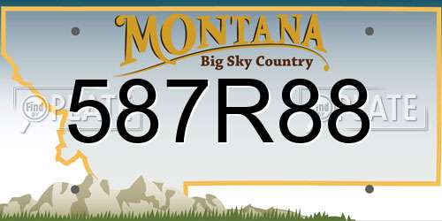 587R88 Montana License Plate
