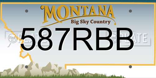 587RBB Montana License Plate