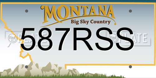 587RSS Montana License Plate