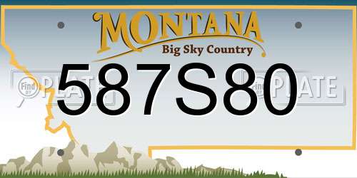 587S80 Montana License Plate