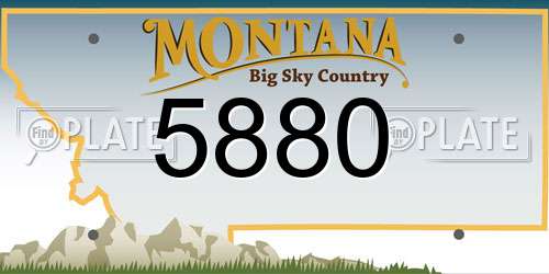 5880 Montana License Plate